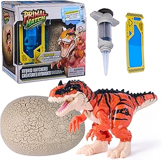 Primal Hatch - Secret Hatch Hybrid Dino - Hatching Dinosaur Egg - Collectable Hybrid Dinosaur Figure - 2 Accessories Included - Kids Toy Age 5+ - Random Model